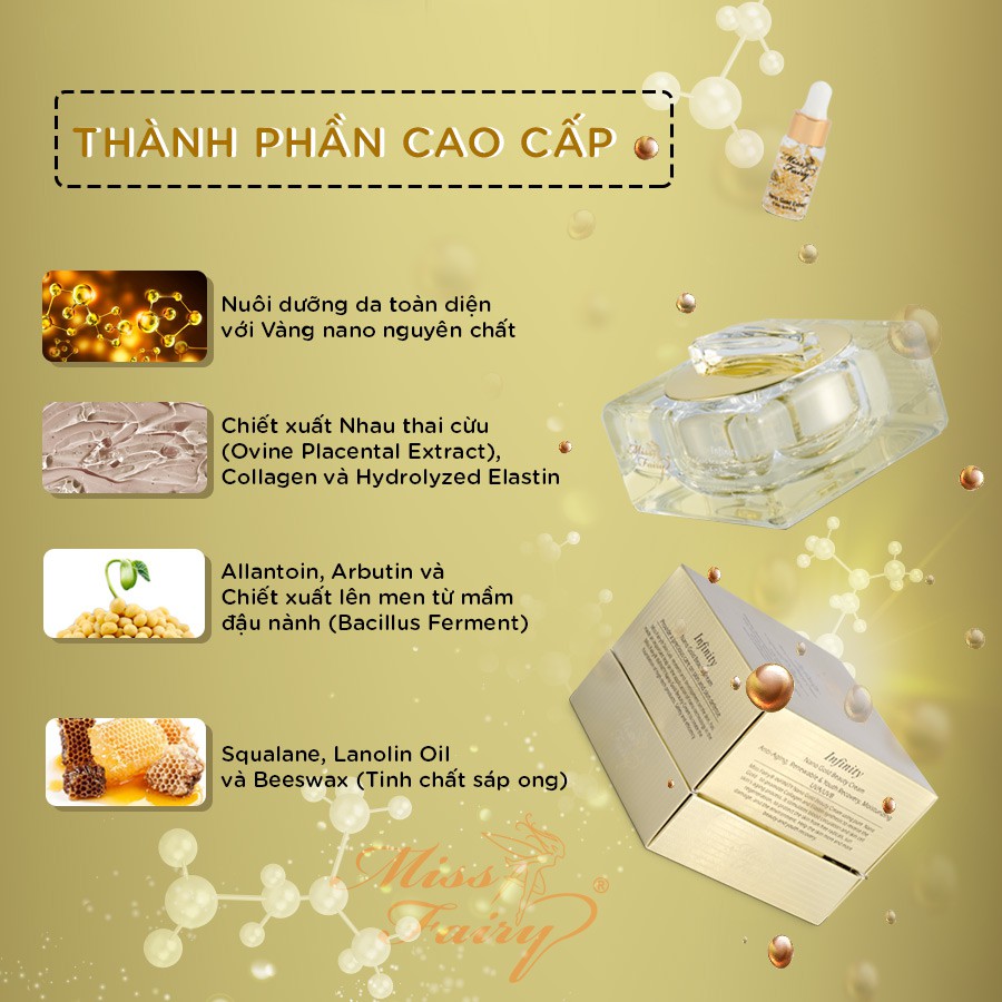 KEM MISSFAIRY VÀNG - DƯỠNG DA TINH CHẤT VÀNG NANO - NANO GOLD