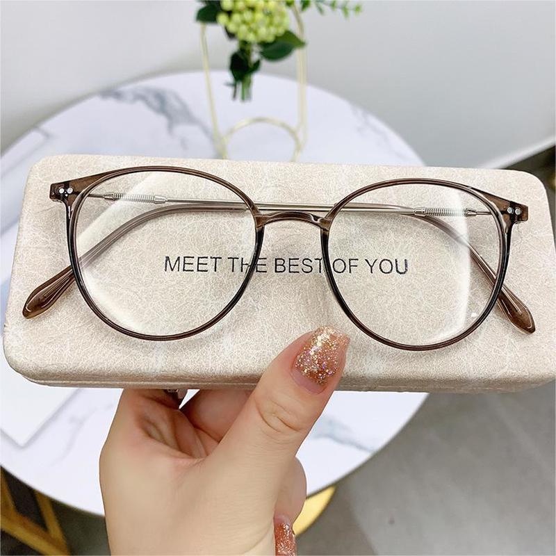 (AIMURUSI) COD Mắt Kính Chống Ánh Sáng Xanh Hình Oval Thời Trang Hàn Quốc Cổ Điển Cho Nam Nữ