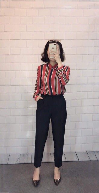 Quần tây nữ dáng baggy đi học, đi làm chất liệu vải tuyết mưa vitex có big size
