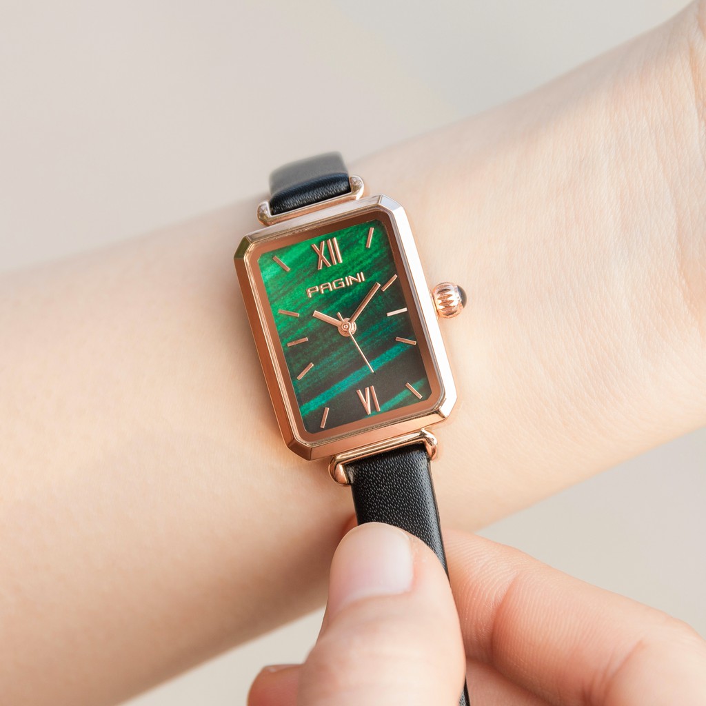 Đồng Hồ Nữ PAGINI PA6624 Mặt Chữ Nhật Dây Da Cao Cấp Mặt Kính Chống Xước, Chống Nước Tặng Kèm Pin - BH Hãng 12 Tháng | BigBuy360 - bigbuy360.vn