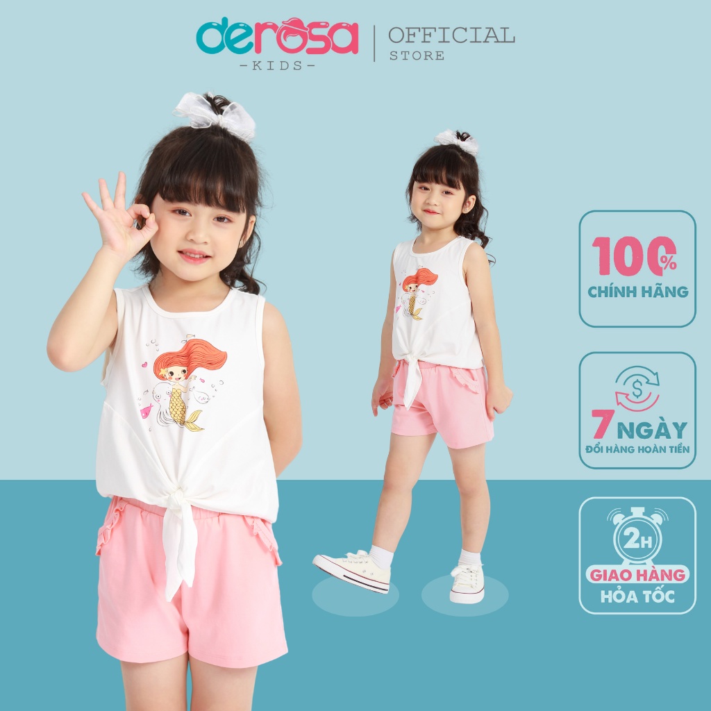 Quần đùi cho bé DEROSA KIDS chất liệu cotton | 2 - 6 tuổi | ASKD040Q