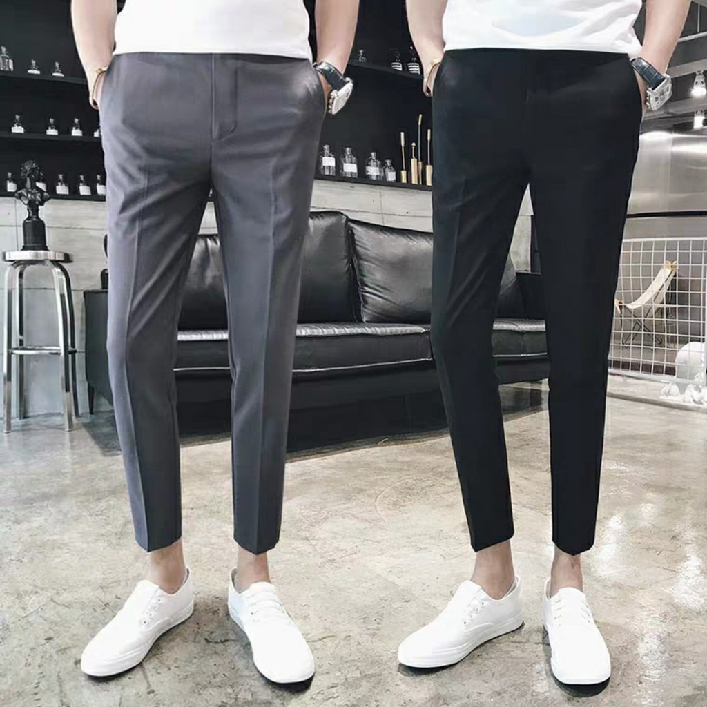 Có size lớn Quần tây nam Hàn quốc công sở  đi học cao cấp ống côn body co giãn may kỹ bao đẹp có big size