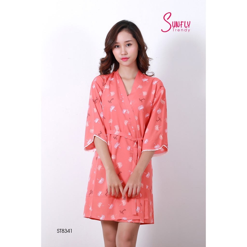 Áo choàng lụa co giãn SUNFLY ST8341