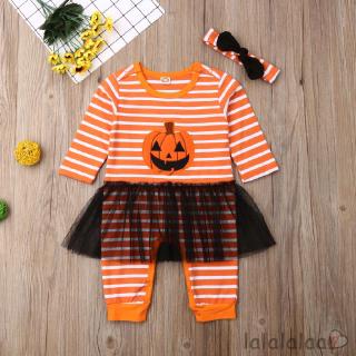 ❆☉❆Newborn Baby Girl Boy Halloween Clothes Ghost Pumpkin Long Sleeve Romper Jumpsuit Dress Outfit