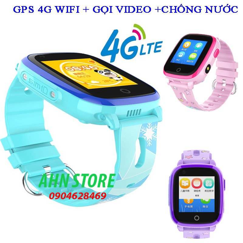 Đồng hồ định vị Trẻ em GPS WiFi 4G DF33 Có chế độ Gọi Video tốc độ cao, Chống nước tuyệt đối IP67