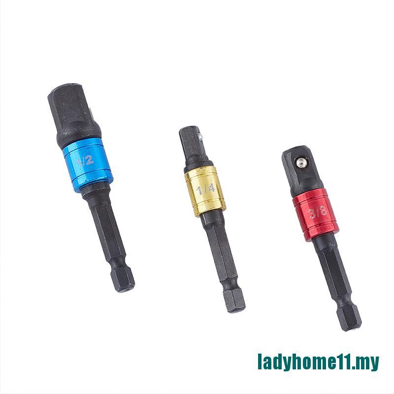 Bộ 3 Đầu Chuyển Đổi Mũi Khoan 1 / 4 "3 / 8" 1 / 2 Cho Máy Bắt Vít