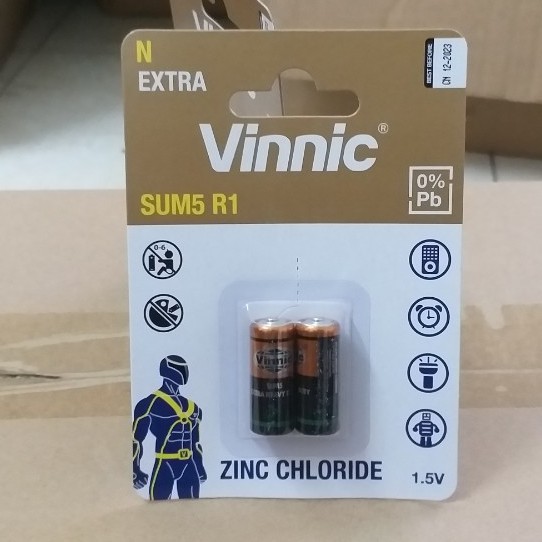 Pin Sum5 LR1 size N 1.5v Vinnic E90 AM5, LR1, SUM 5, pin R1 - vỉ 2 viên.