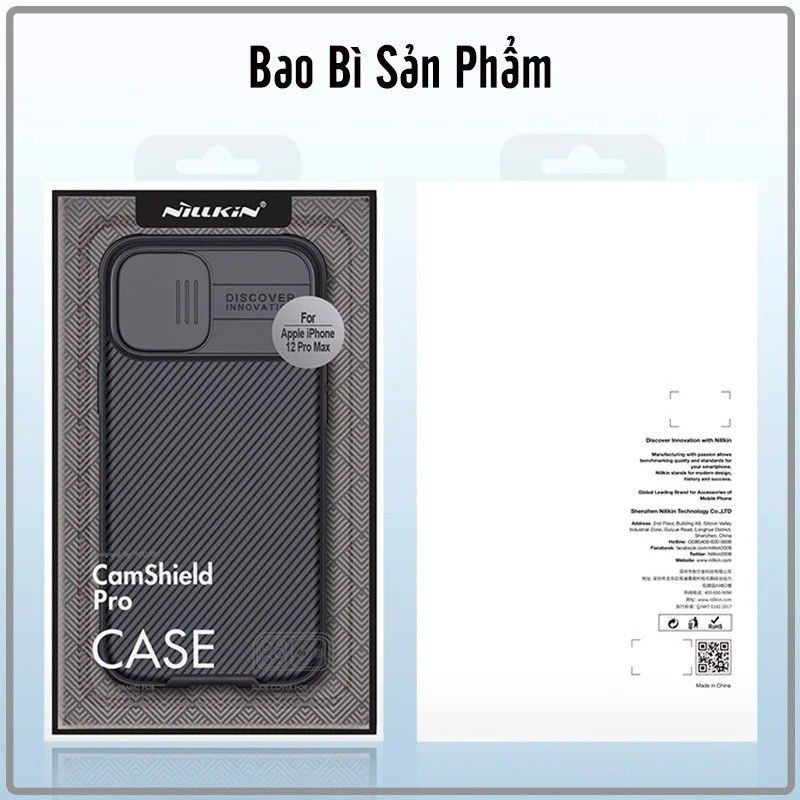 Ốp lưng cho 15 pro max , 15 pro , 15 ,14 pro max,14 pro , 14 plus,13 pro max/13 pro 12 Nillkin CamShield che camera