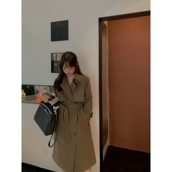 Áo khoác mangto dạ khuy tròn đai tay chuẩn hãng VANE