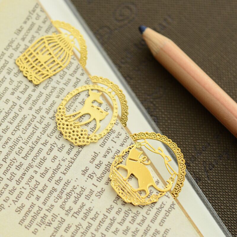 Z0016 Bookmark Kim Loại Ren Mini Nhiều Mẫu Dễ Thương Sang Trọng, Đánh Dấu Trang, Quà Tặng Vintage Bukao