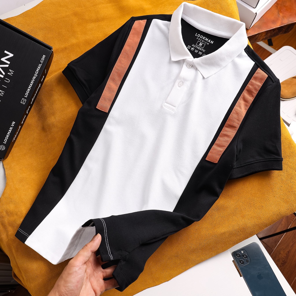 Áo Polo Nam Áo Thun Có Cổ Chất Vải Cotton Cá Sấu Xuất Xịn Phối Sọc Lịch Lãm Cực Đẹp Lookman Grace M05