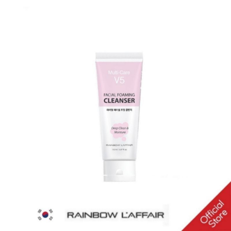 Sữa rửa mặt dịu nhẹ kiềm dầu, cân bằng độ ẩm Rainbow L'affair Multi-Care V5 Facial Foaming 150ml