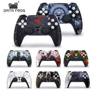 Data frog camouflage skin sticker cho ps5 gamepad cần điều khiển bảo vệ decal bìa cho bộ điều khiển playstation 5 phụ kiện trò chơi