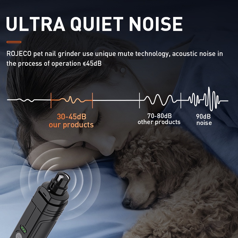 Máy mài dũa móng ROJECO hoạt động điện chuyên dụng dành cho thú cưng