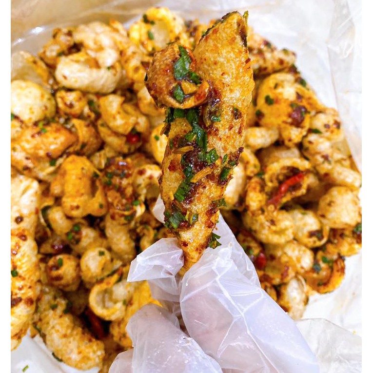 Da Heo Quay Giòn Sốt Mắm Hành Túi 1Kg