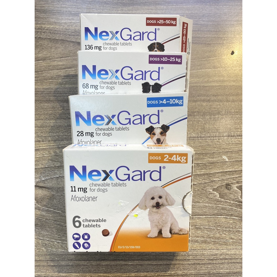 1 viiên kẹo nhai NEXGẢRD thường_hết ve, ghẻ cho chó