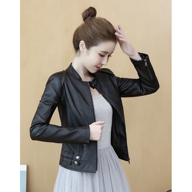 Áo khoác da cổ trụ hàng loại 1 mã 992