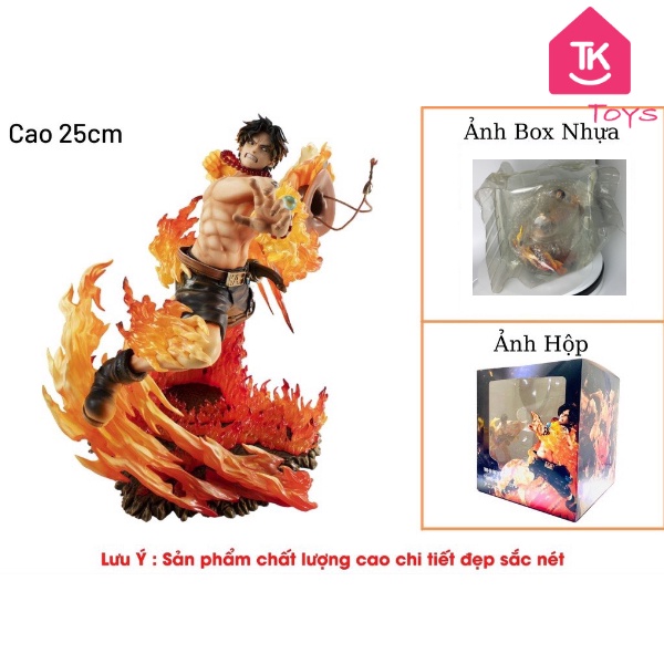 Mô Hình ACE Hỏa Quyền Kèm Hiệu Ứng Skill Cao 25cm - Figure Nhân Vật One Piece ACE Cao Cấp Đẹp Chi Tiết TOys