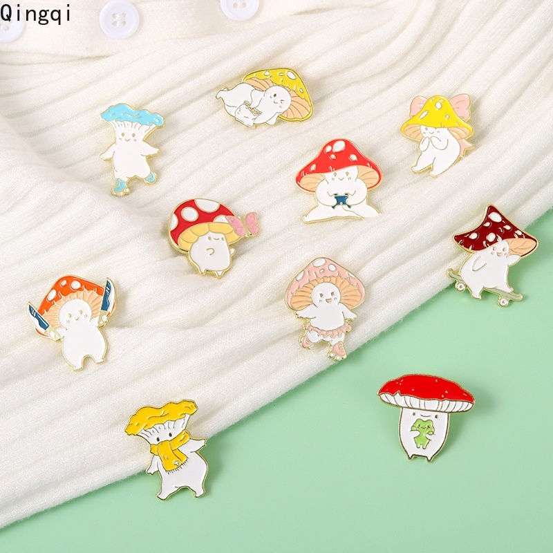 Ghim cài áo Miss Zoe hình cây nấm hoạt hình dễ thương