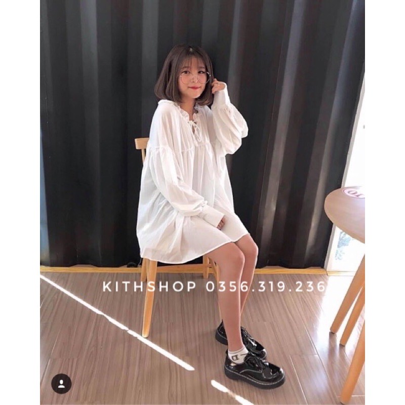Áo babydoll form rộng oversize giấu quần ulzzang hottrend hottrend | BigBuy360 - bigbuy360.vn