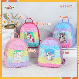 Balo Pop It - Mẫu balo cho bé có họa tiết Unicorn siêu xinh- cao cấp