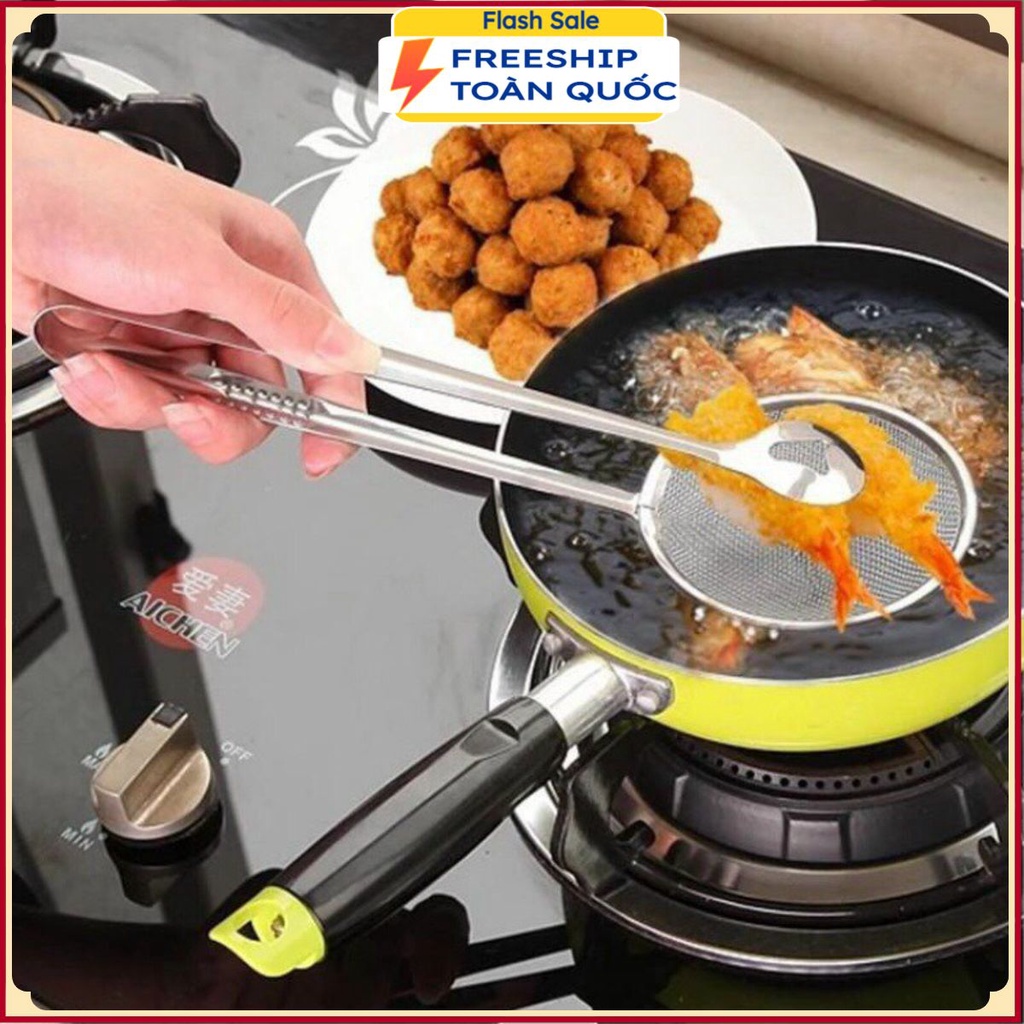 PVN22337 Kẹp Gắp Đồ Chiên, Kẹp Gắp Thức Ăn Kèm Lưới Lọc Dầu Tiện Lợi T2 .