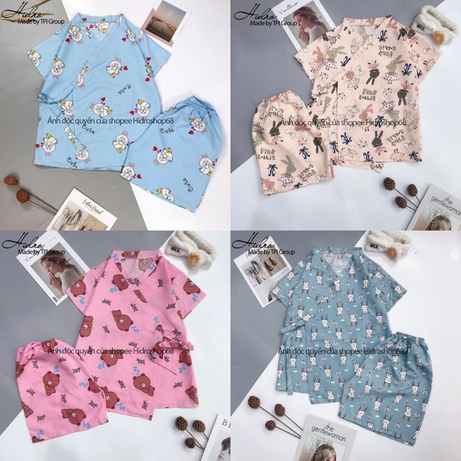 Bộ ngủ kimono tay ngắn quần đùi | BigBuy360 - bigbuy360.vn