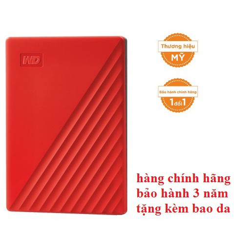 Ổ cứng di động HHD WD My Passport 4TB red new model(chính hãng)