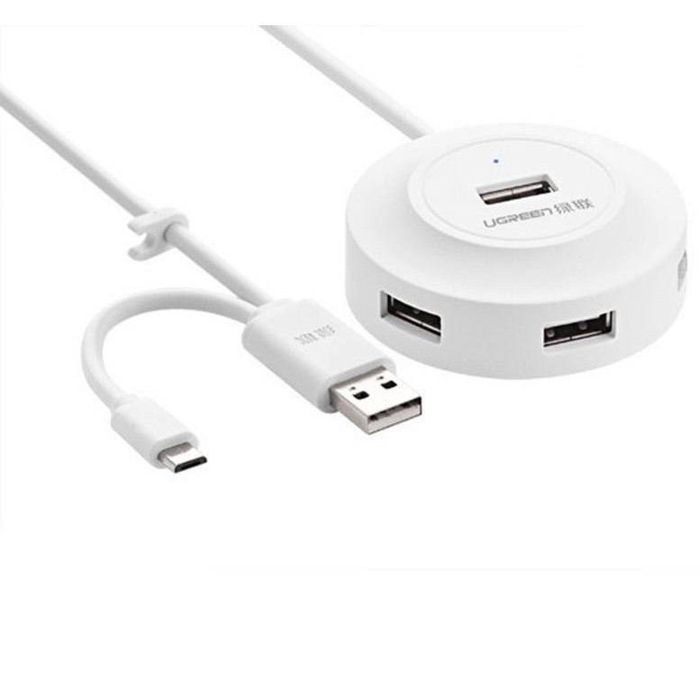 Bộ chia 4 cổng USB chính hãng Ugreen 20271 hỗ trợ OTG