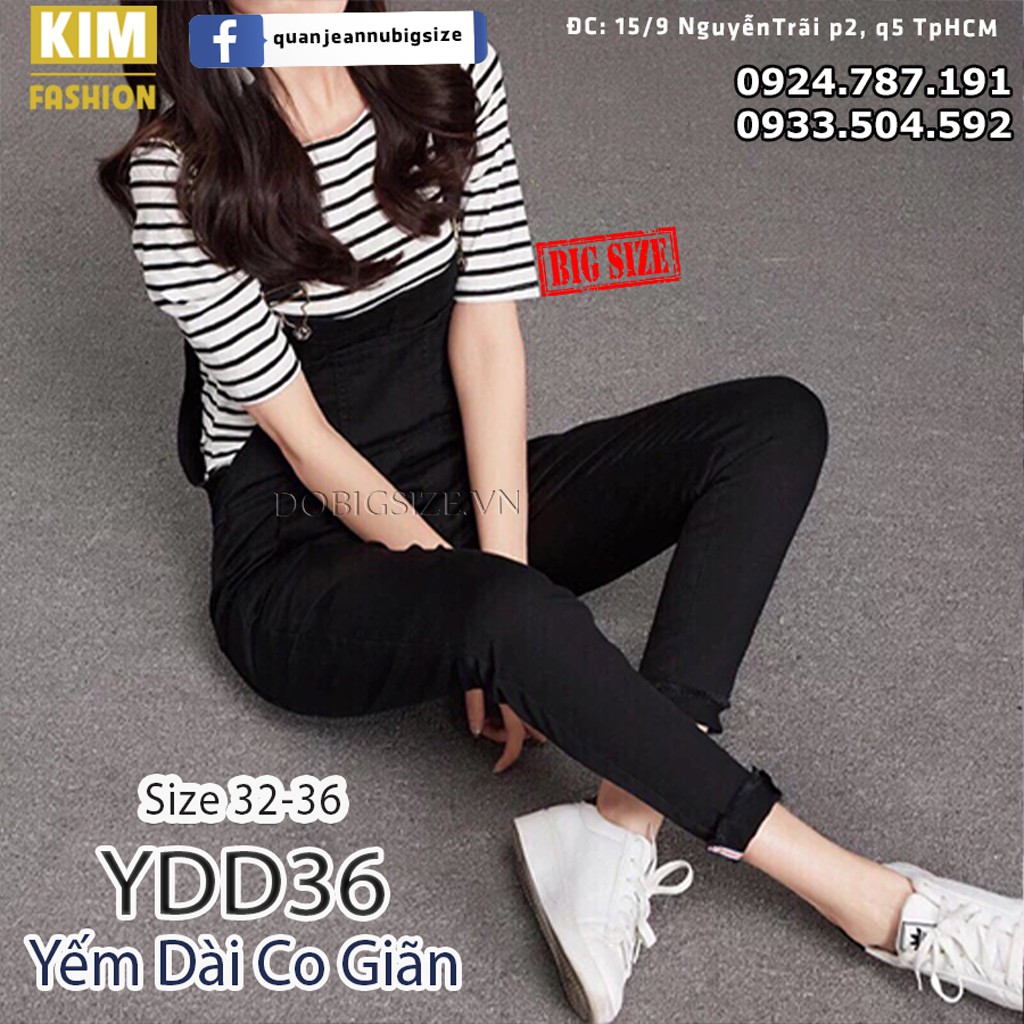 quần yếm jean dài bigsize co giãn ydd36 size 32-36