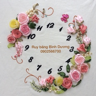 Tranh thêu ruy băng 50x50cm