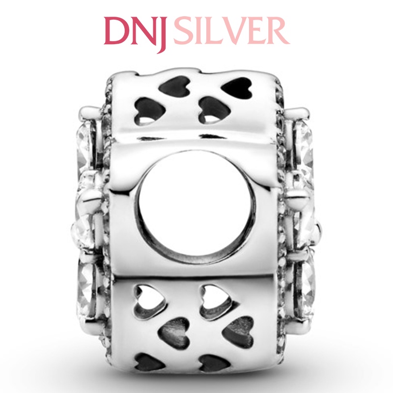 Charm bạc 925 cao cấp, hàng chuẩn bạc - Charm Sparkling Snowflake Pavé thích hợp để mix vòng tay charm - DN169