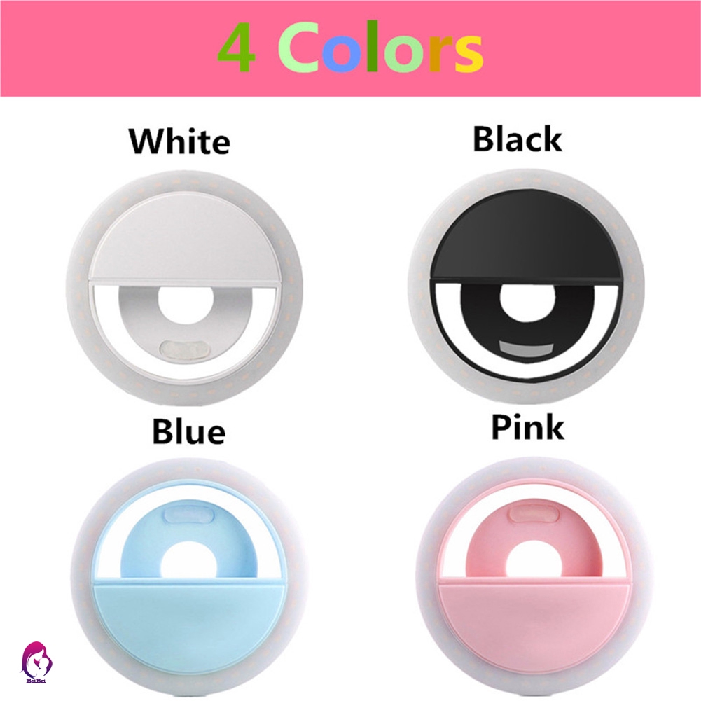 【Hàng mới về】 Portable Flash Led USB Charging Photography Ring Light for Selfie Camera Phone