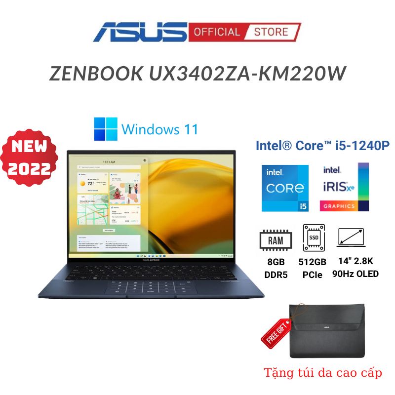 Laptop Asus ZenBook UX3402ZA-KM221W (Core™ i7-1260P | 14.0-inch 2.8K OLED)