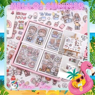 Sticker trang trí họa tiết cô gái đáng yêu