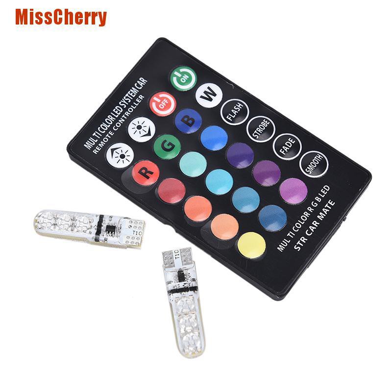 Bộ 2 Bóng Đèn Led T10 5050 W5W 6 Smd Cho Xe Hơi