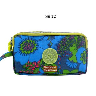 Ví cầm tay 3 ngăn Kipling 18*10 cm