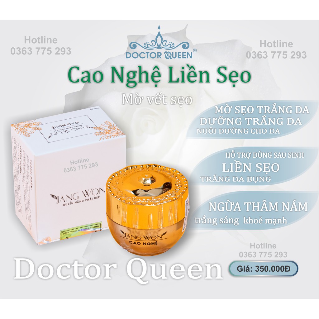 CAO NGHỆ DOCTORQUEEN (ngừa thâm nám,mụn,bỏng,sẹo,ngã xe các vết thương,...làm sáng da,)