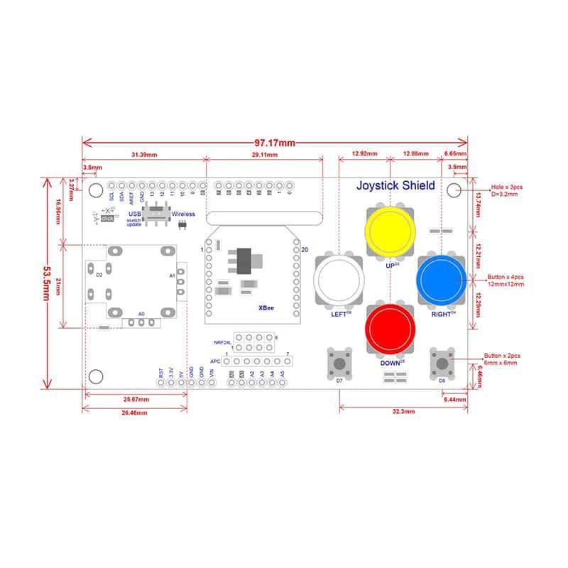 Board Mở Rộng Arduino JoyStick Shield