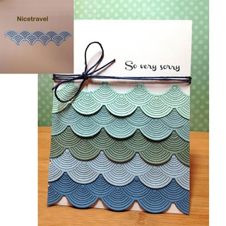 Khuôn Cắt Giấy Trang Trí Lưu Bút Họa Tiết Gợn Sóng Xinh Xắn