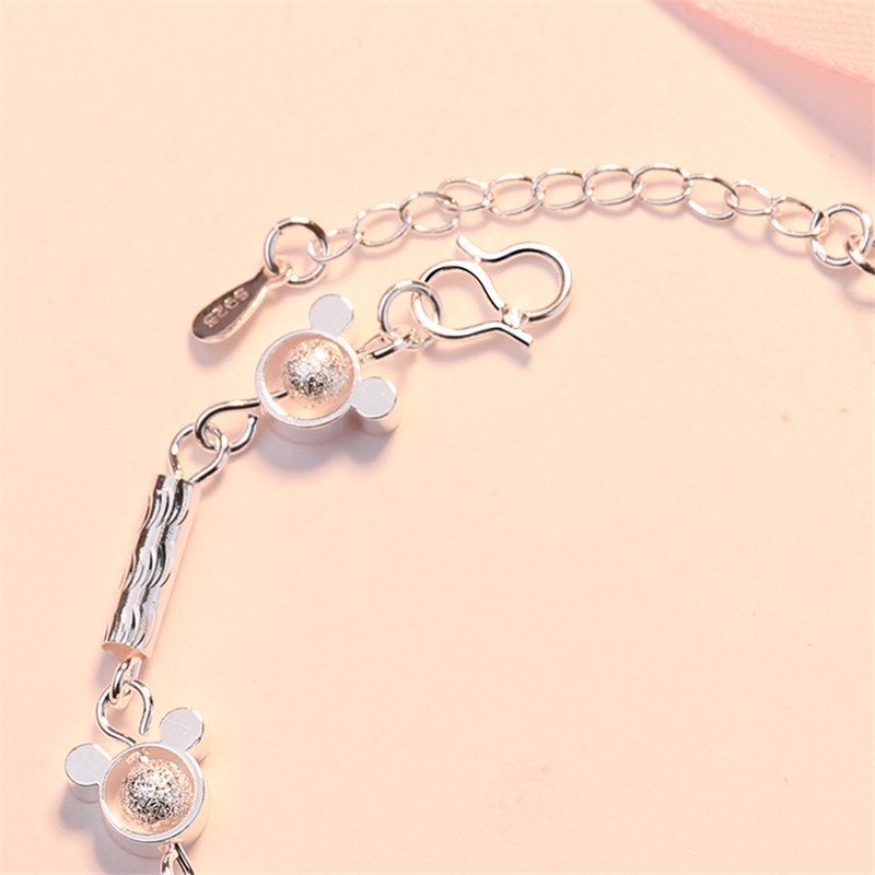 Vòng Đeo Tay Bạc 925S Họa Tiết Hoạt Hình Dễ Thương Cho Nữ