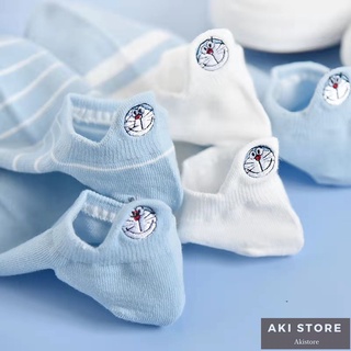 Vớ Cotton Cổ Thuyền Màu Trơn Phong Cách Hàn Quốc Cho Nữ