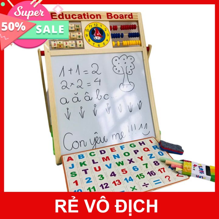 Bảng học ghép số và chữ 2 mặt bằng nam châm, Bảng ghép nam châm thông minh, bé học chữ, học số, học viế