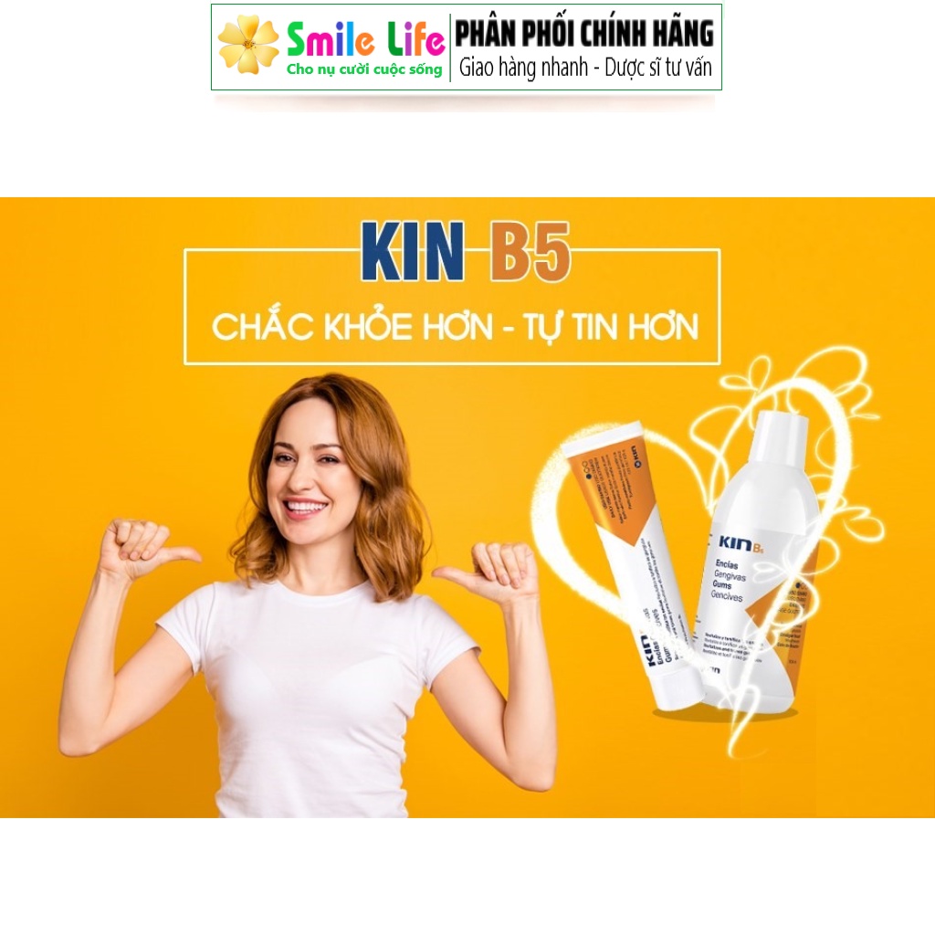 SMILE LIFE | Combo Nước súc miệng + Kem đánh răng Kin Viêm Nướu, Phục hồi KinB5, Sensikin Ê Buốt, Ortho Kin Niềng Răng