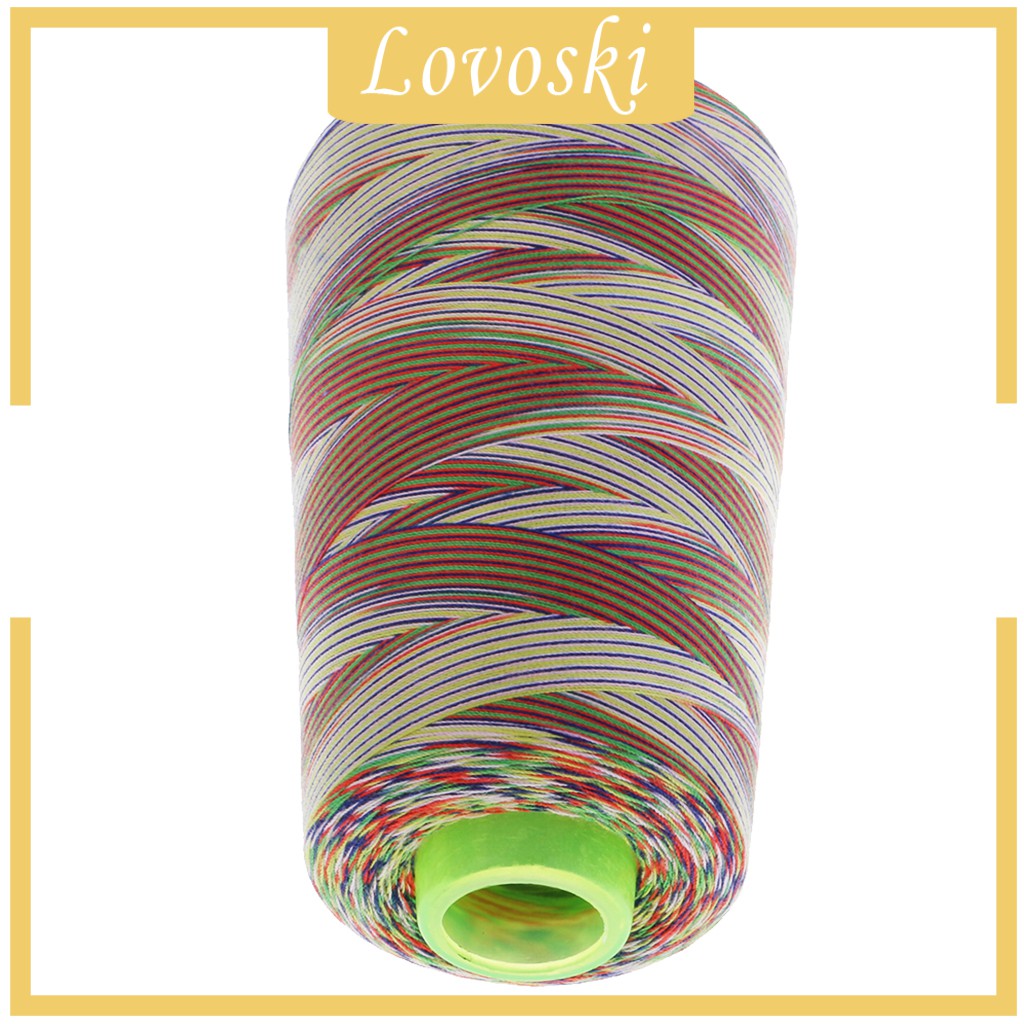 1 Cuộn Chỉ Polyester 40S / 2 Màu Sắc Cầu Vồng Dành Cho Máy May