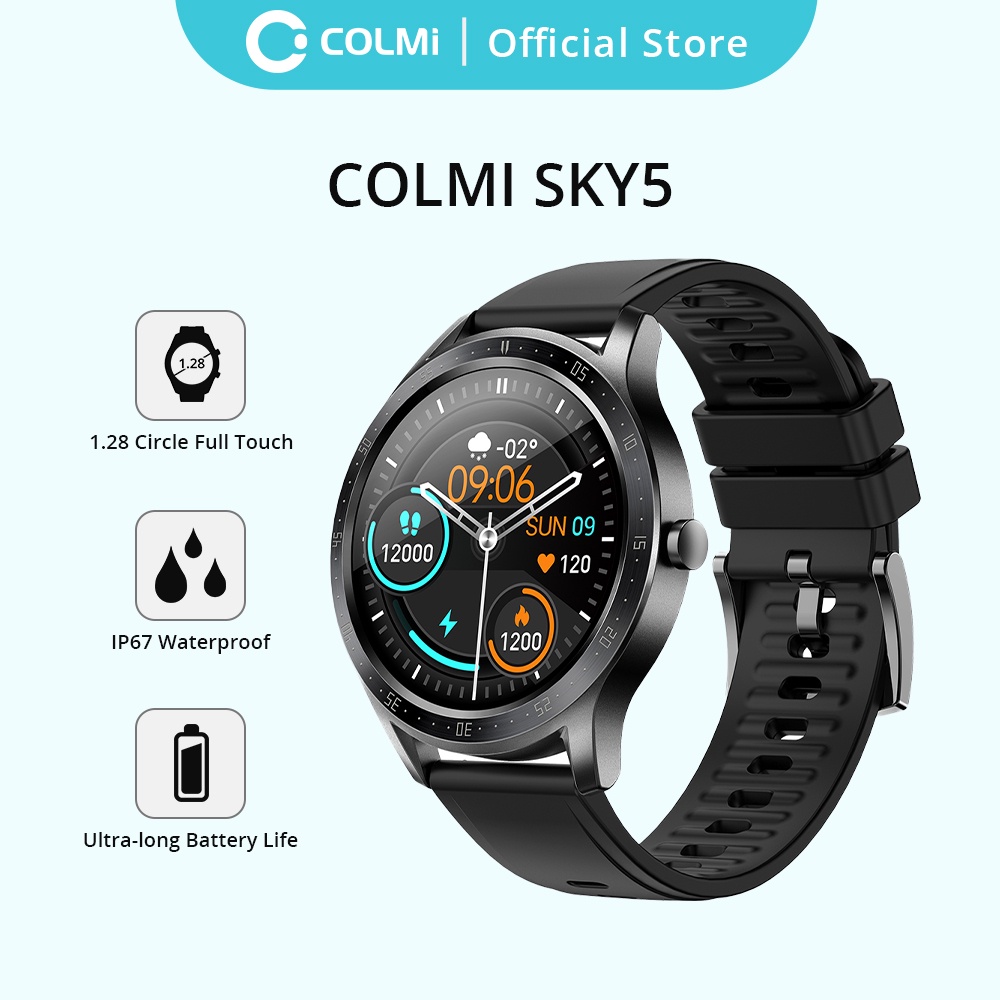 Đồng hồ thông minh COLMI SKY 5 đo nhịp tim và thể thao chống thấm nước IP67 kết nối Bluetooth cho iOS Android