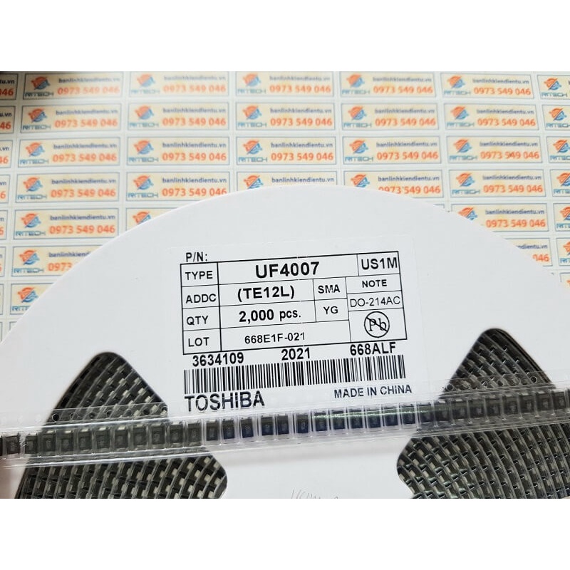 [Combo 20 chiếc] US1M (UF4007 SMA) Diode chỉnh lưu 1A/100V DO-214AC