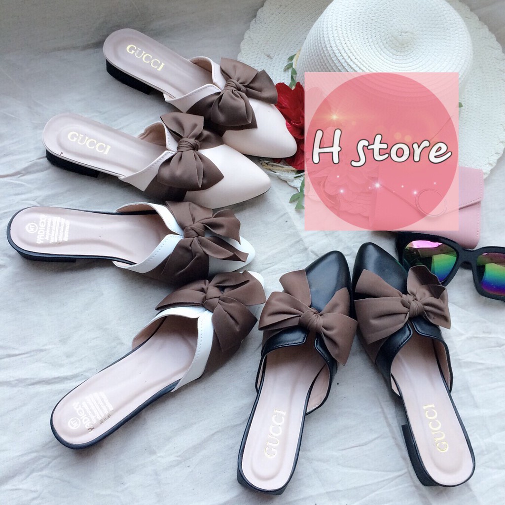 Giày sục nơ buộc