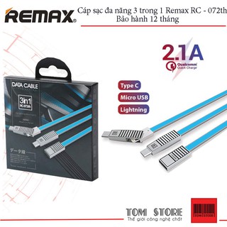 Cáp Sạc 3 Chức Năng Remax Linyo Series 072TH