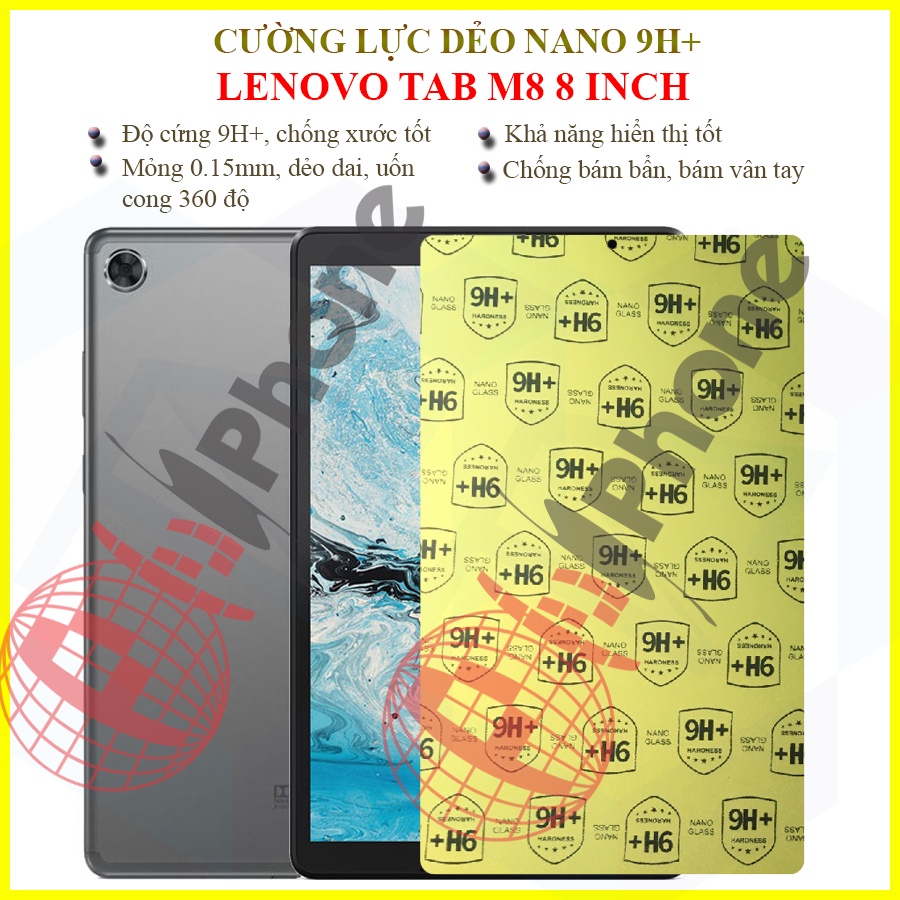 Dán cường lực dẻo nano trong hoặc nhám cho Lenovo Tab M8 (8 inch) - Dán Tablet